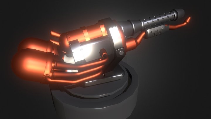 Flamethrower Turret 3D Model