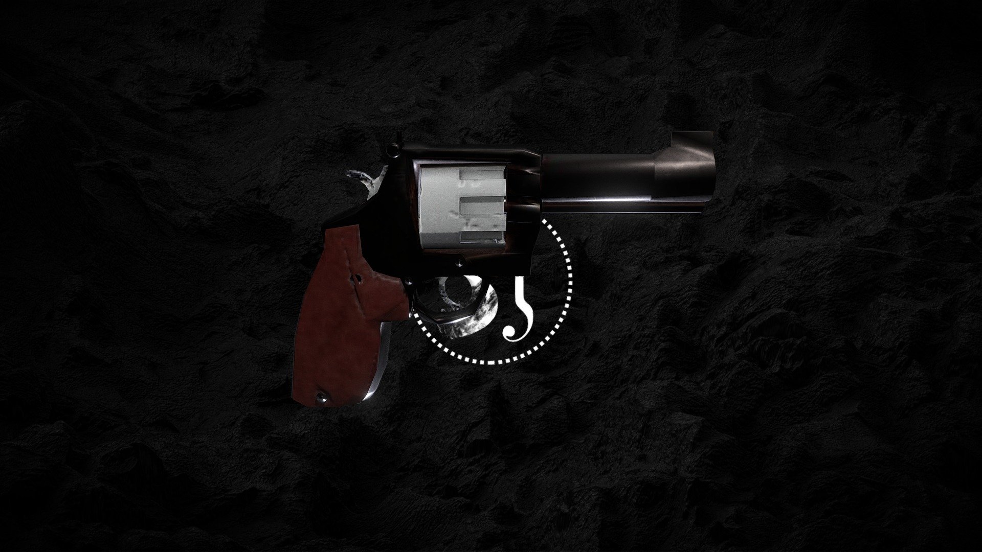 low poly gun