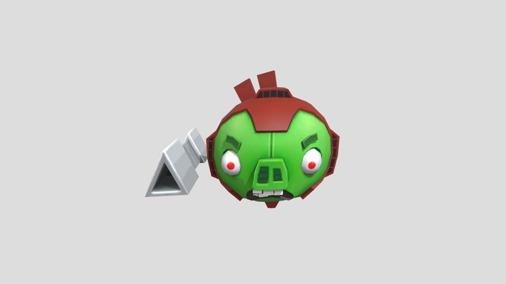 Angry Birds Transformers - Red Shooter Pig 3D Model