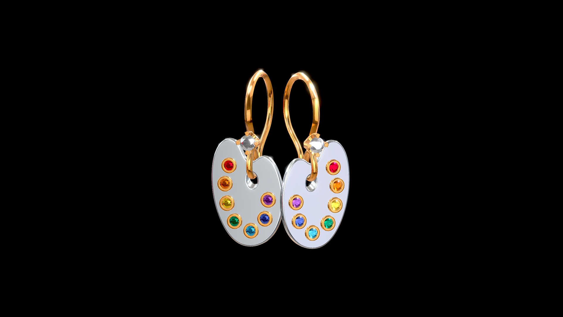 3D model Gift - This is a 3D model of the Gift. The 3D model is about a pair of earrings.