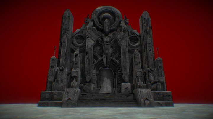 Epic Alien Temple Door (animated)