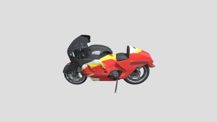 Buell RR1200 Motorcycle 3D Model