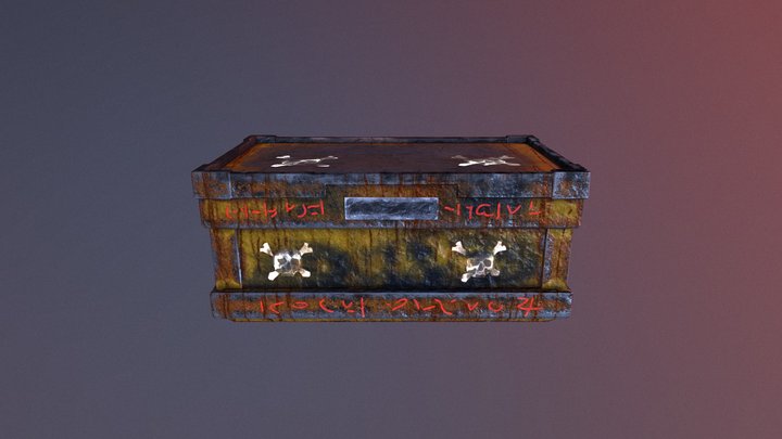 large wood box 3D Model