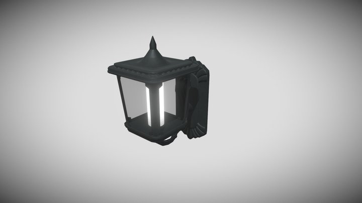 A simple street light lamp 3D Model