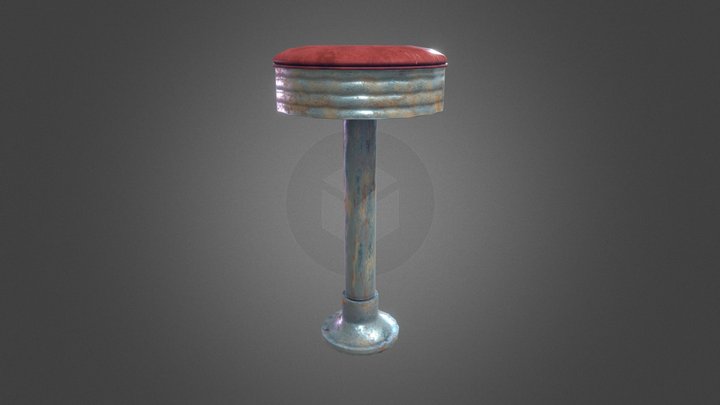 StoolBar_Low 3D Model