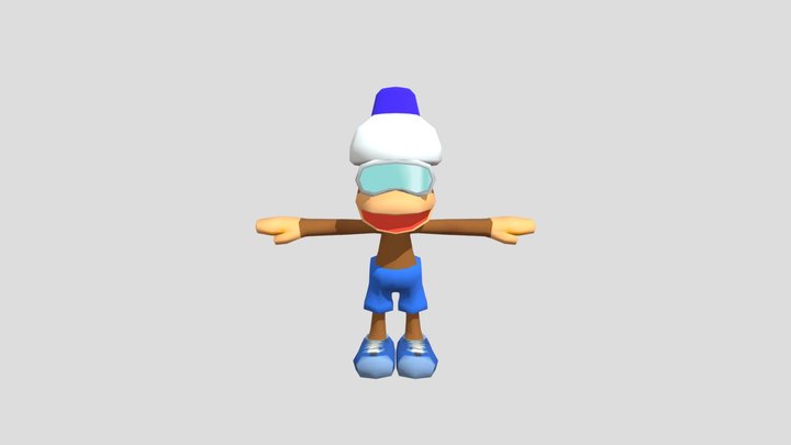 Blue Pants Monkey – Modello 3D gratuito STL