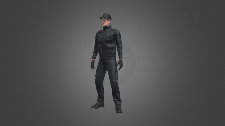 S.W.A.T Operator Cop - Game Ready [ANIMATED] 3D Model