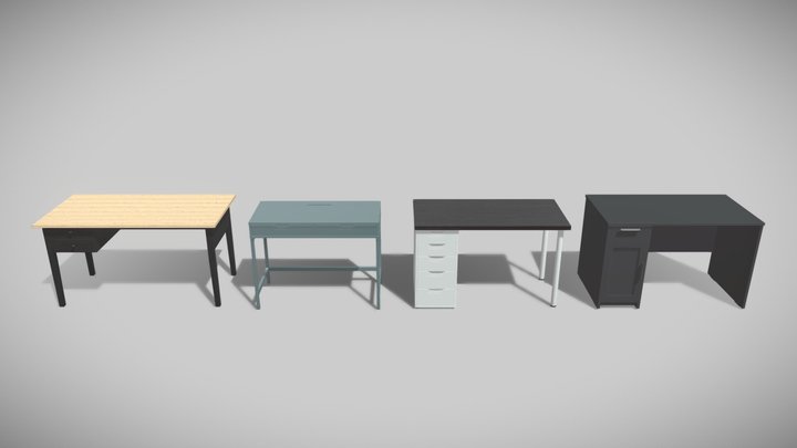 IKEA Desks set 1 3D Model