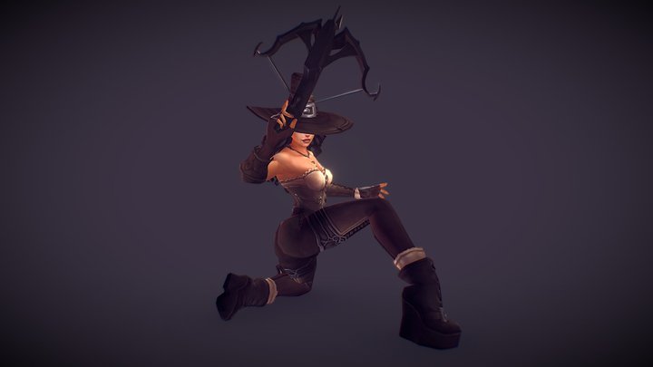 Demon Huntress 3D Model