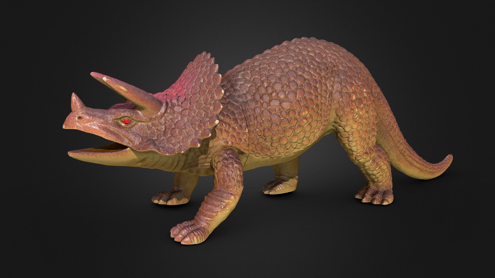 3D model Triceratops - This is a 3D model of the Triceratops. The 3D model is about a dinosaur with its mouth open.