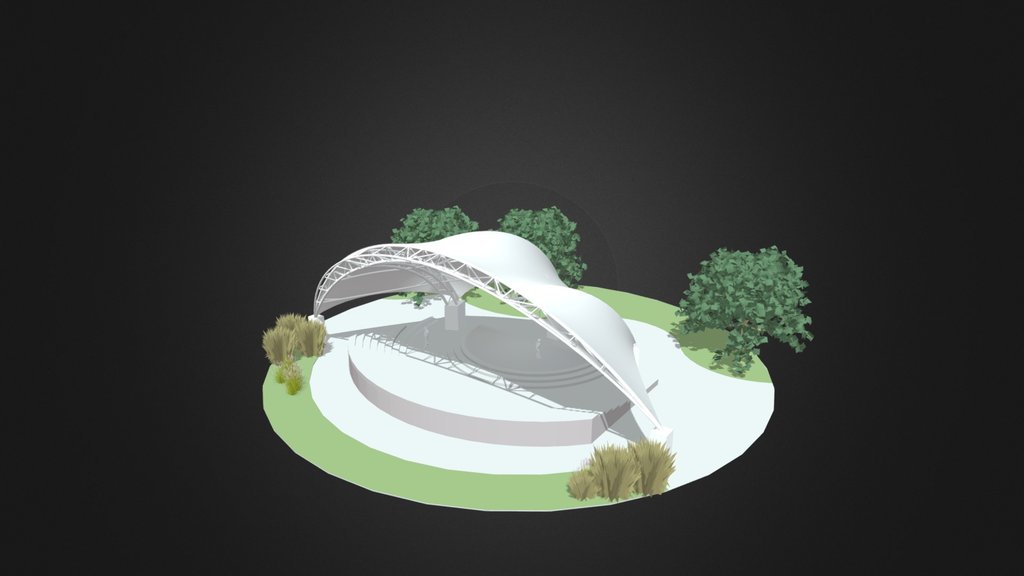 ST-2030 Shell-Shaped Tensile Membrane Stage Roof