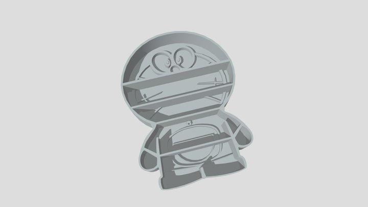 Doraemon Shaped Desk Organizer 3D Model