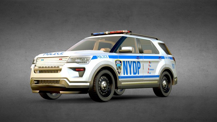 Police Interceptor 3D Model