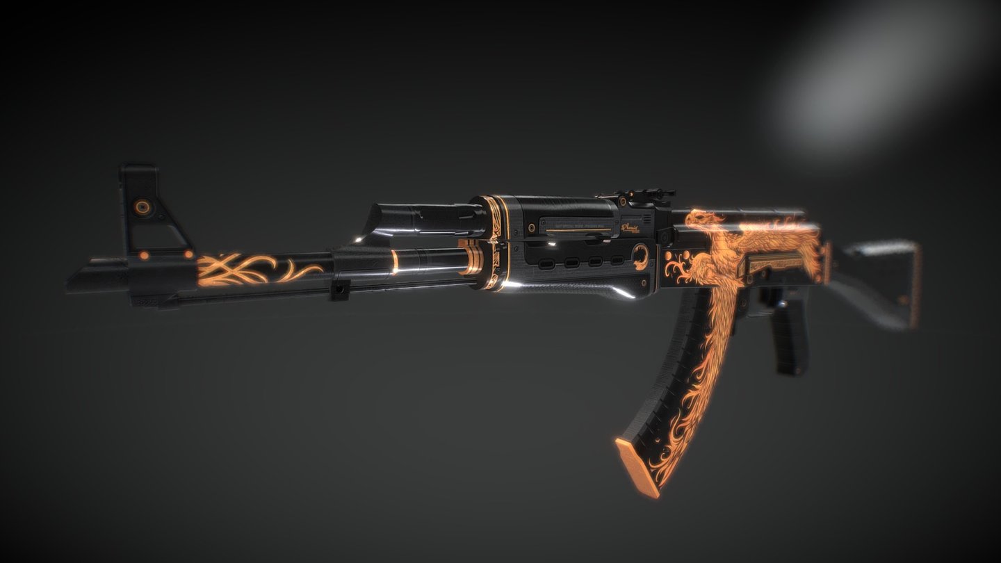 AK-47 - PHOENIX RISE - 3D model by m1nd [1b35a7d] - Sketchfab