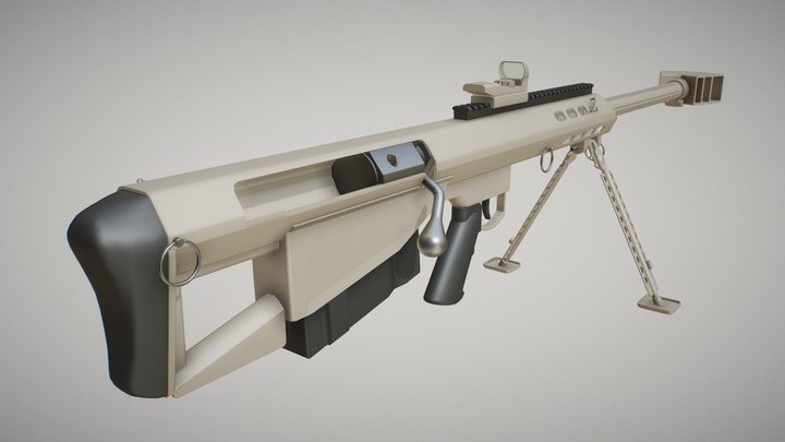 Barrett M95 (w/ reddot sight) [Low detail] – Modèle 3D gratuit STL