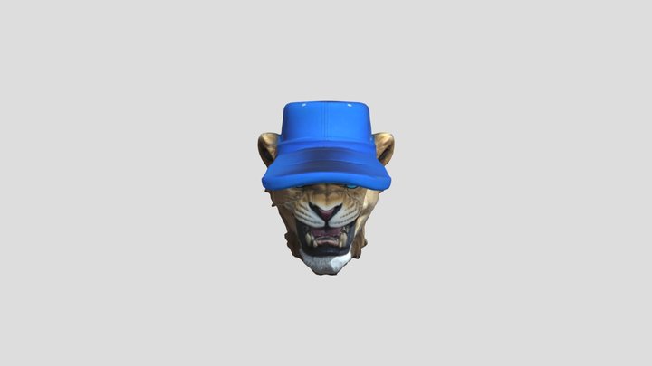 Snarling Beast with Cap 3D Model