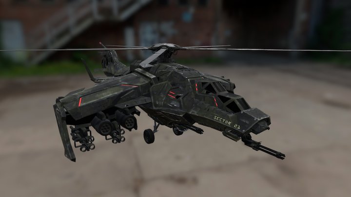 Sector 21 Helicopter (Drafted 2035) 3D Model