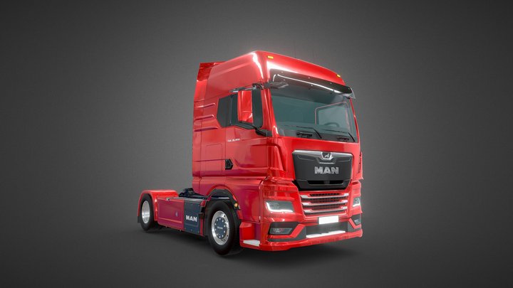 Man TGX 2020 Semi Truck 3D Model