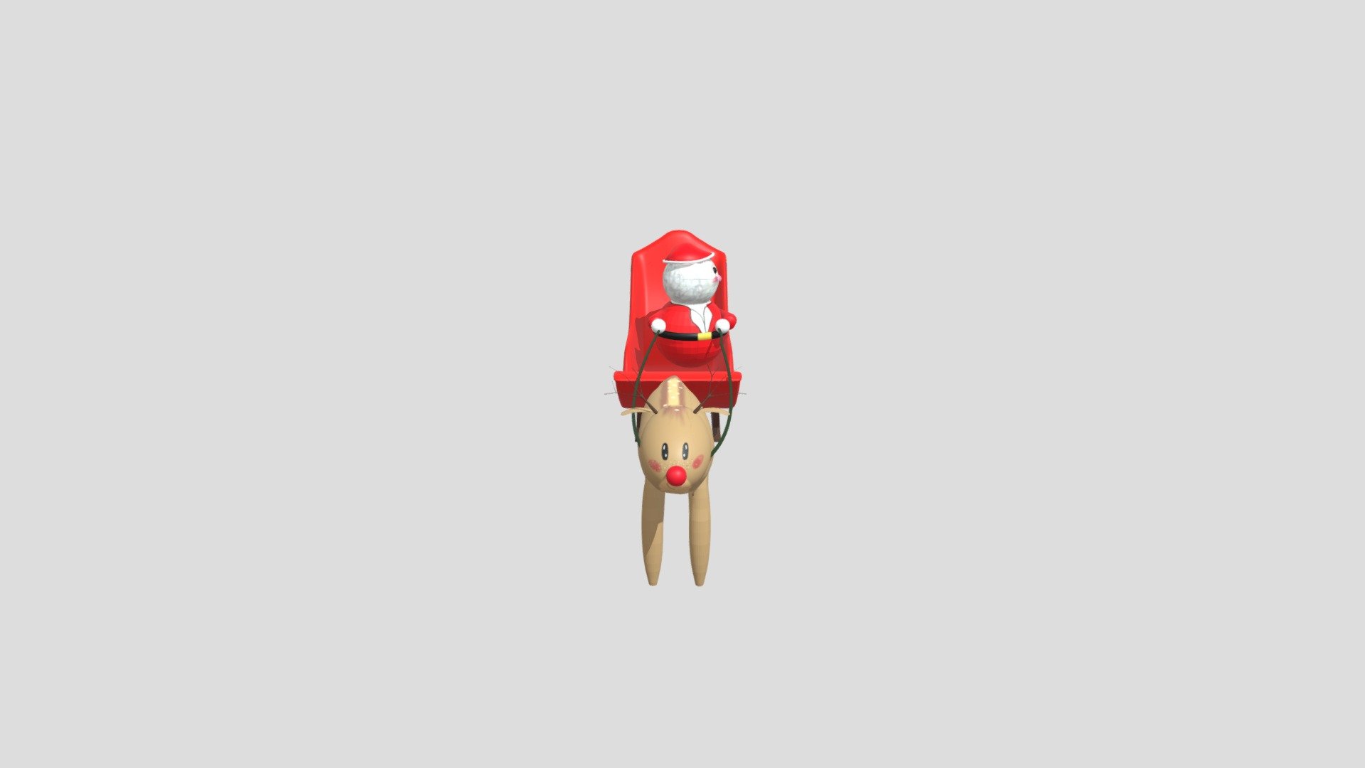 ropdolfo the reindeer and santa's sleigh