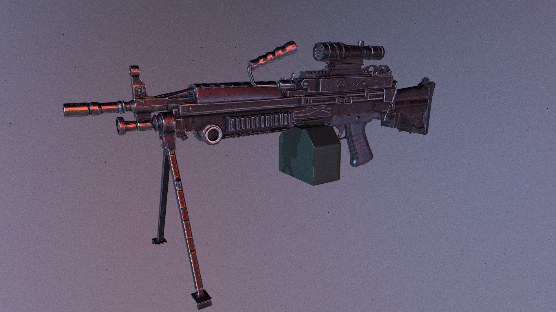 M248 Machine Gun Download Free 3D model by mercurio22 [1b3e77c
