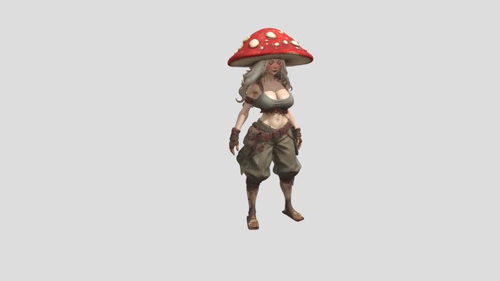 Mushroom girl 3D Model