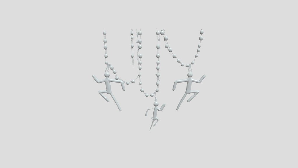 stick figure pendants on chains