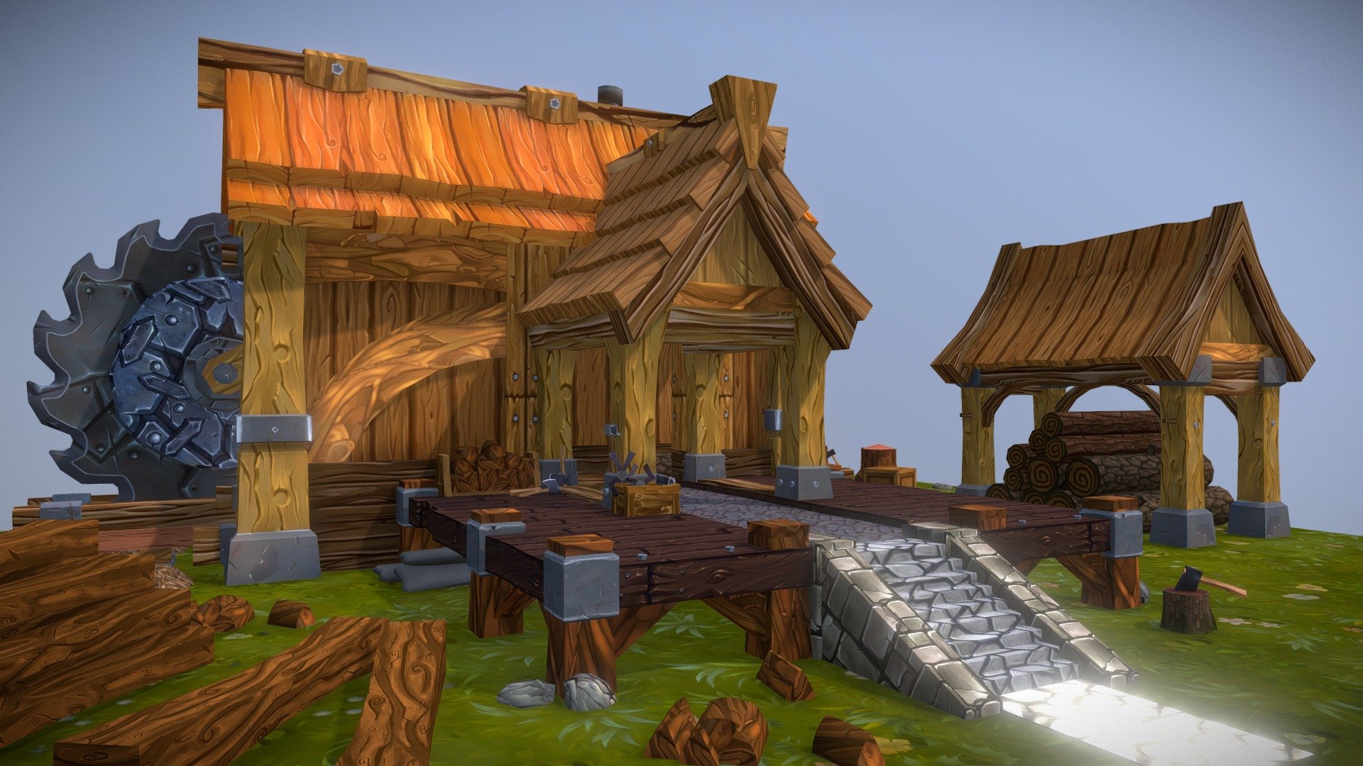 Lumber Mill 3D model by kolya5561 [1b4227f] Sketchfab