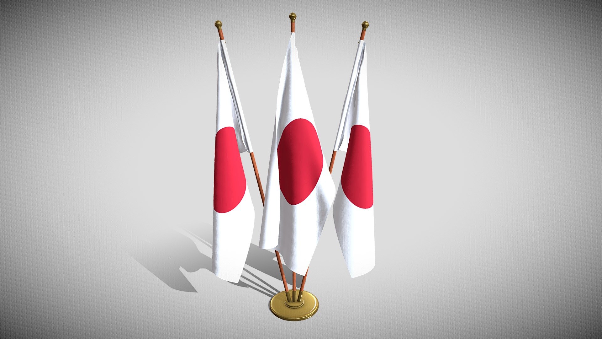 Japan Flag Pack - Buy Royalty Free 3D model by dragosburian [1b4308a ...