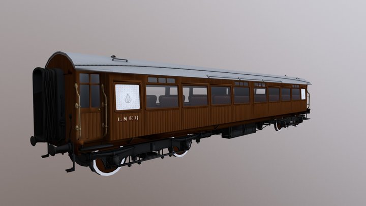 Great Central Railway 'Barnum' Carriage 3D Model