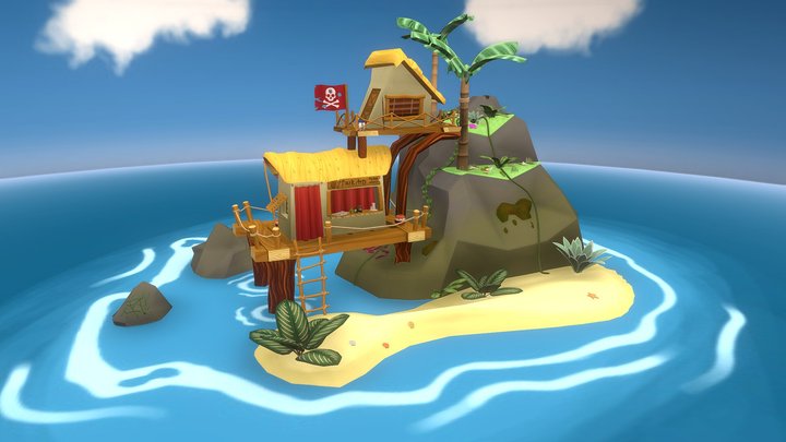 Black Magic Island 3D Model