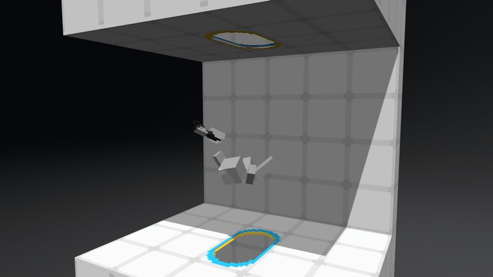 infinite portal loop of a guy suffering 3D Model