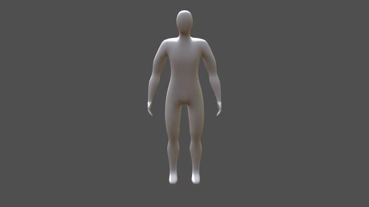 Soldier w/o clothes 3D Model