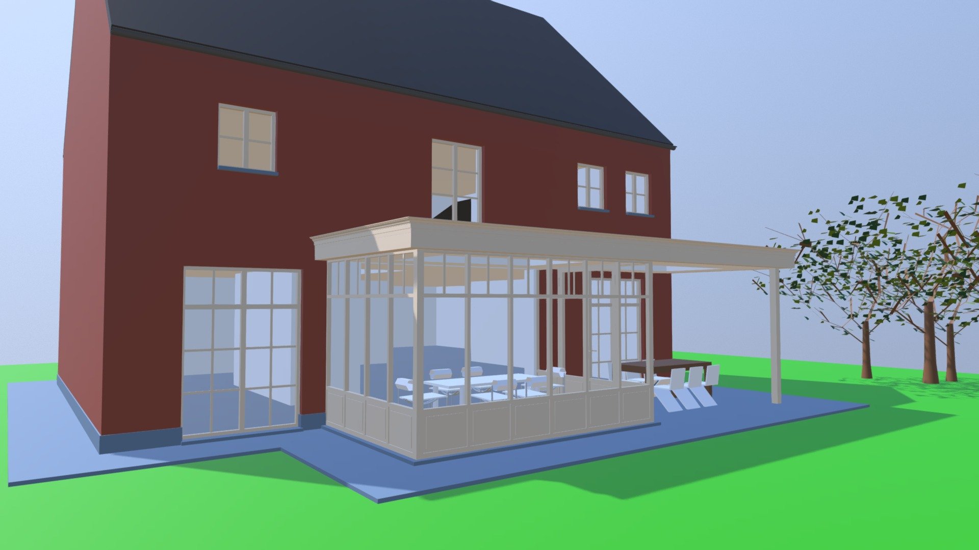 Model 1 Veranda Pergola Klassiek - 3D model by miniflatvr [1b47048 ...