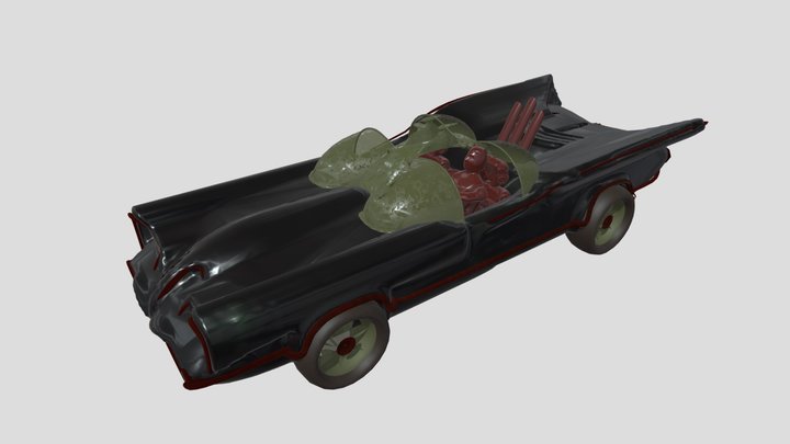 Batmobile 60s TOY worn 3D Model