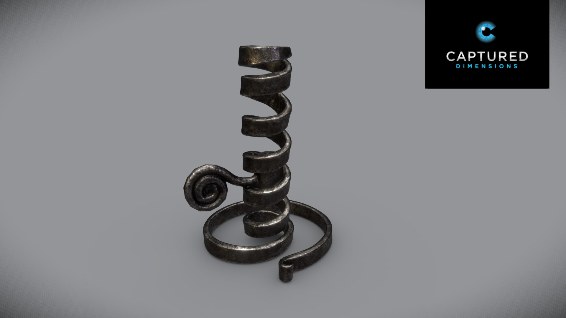 3D model Vintage Spiral Metal Candle Holder - This is a 3D model of the Vintage Spiral Metal Candle Holder. The 3D model is about a close-up of a key.