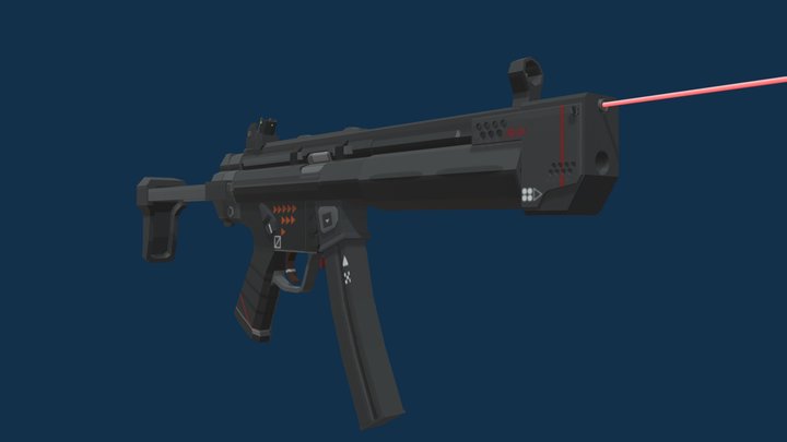 Signalis-ified MP5 Swordfish "The Xiphias" 3D Model