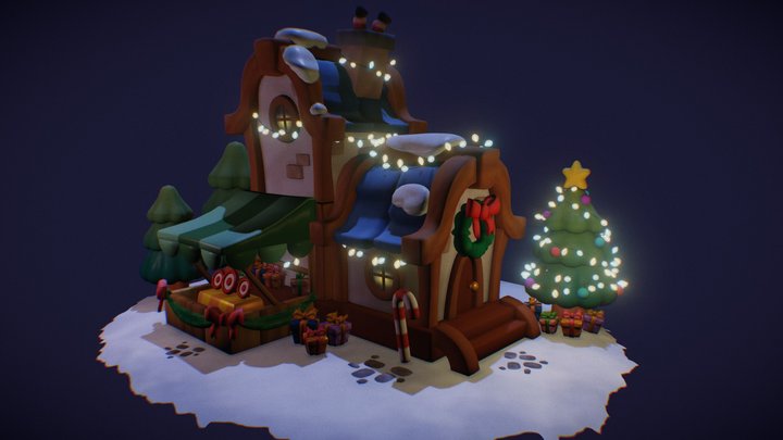 Christmas House 3D Model