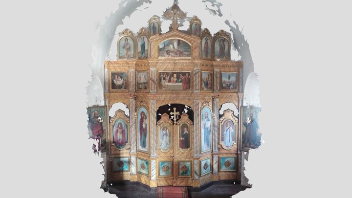 Јаковац иконостас 3D Model