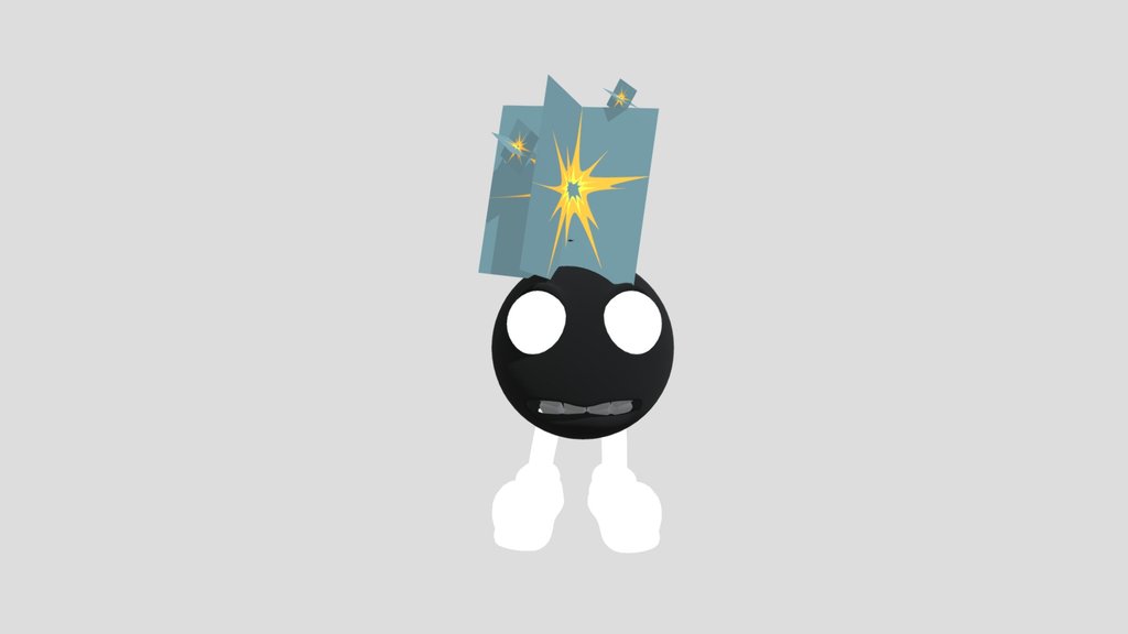 Cartoon Bomb Character