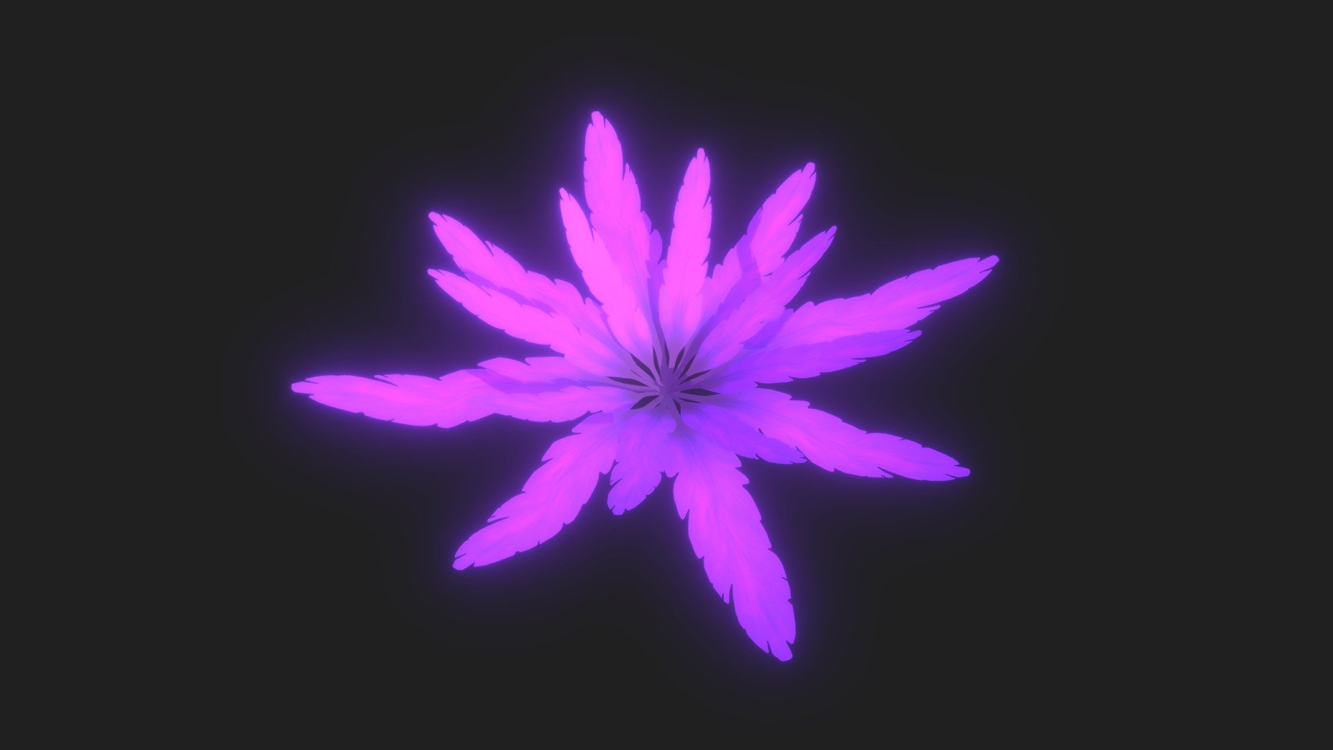 Stylized Hand Painted Wild Flower