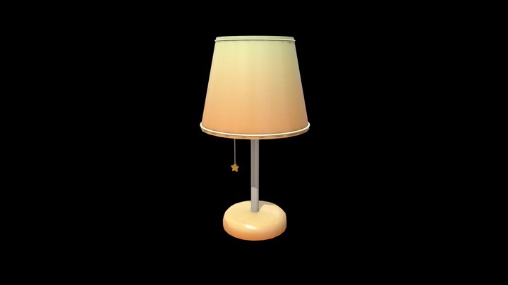 Bedside Lamp - Low Poly 3D Model