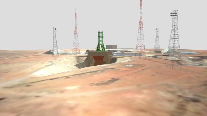 Baikonur Cosmodrome Site 31 Pad 6 3D Model