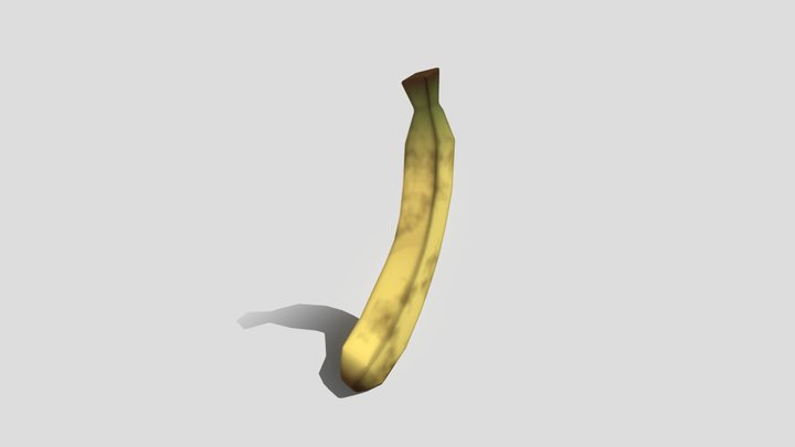 Low Poly Cartoon Banana "Bana" 3D Model