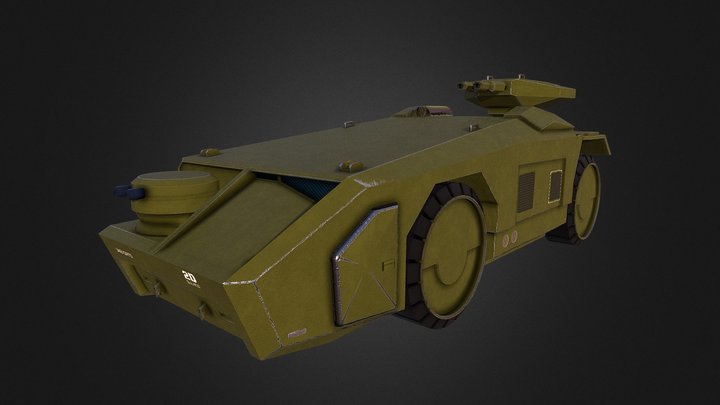 Alien APC M577 Armored Personnel Carrier 3D Model