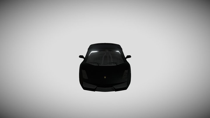 Lamborghini Car Rigged 3D Model