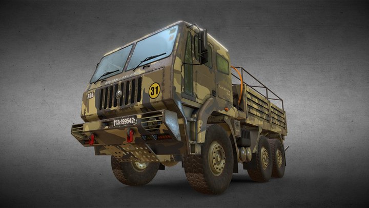 Ashok Leyland Super Stallion 6x6 3D Model