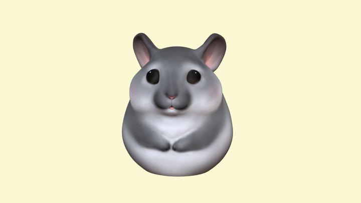 Fat Chinchilla 3D Model