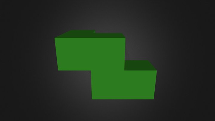 Green Puzzle Cube Part 3D Model