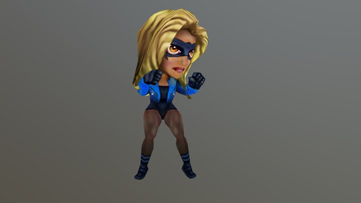 Chibi Black Canary 3D Model