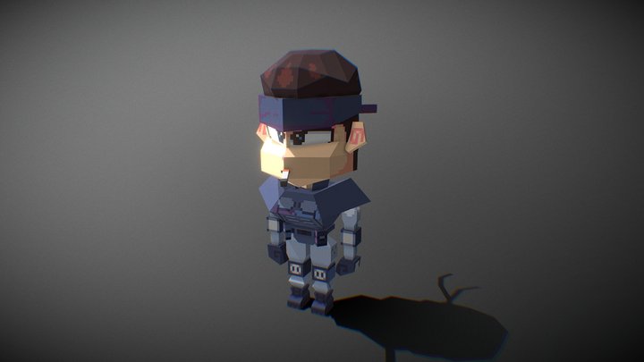 Solid Snake (Blockbench) 3D Model